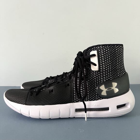 Under Armour HOVR Havoc Black High Top Basketball Shoes Sneakers - Picture 4 of 8